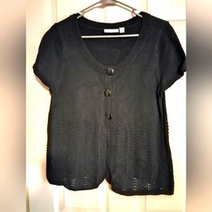 Croft And Barrow Short Sleeve Cardigan Sweater Size Medium